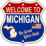 Michigan Established Novelty Metal Highway Shield Sign 12" (HS)