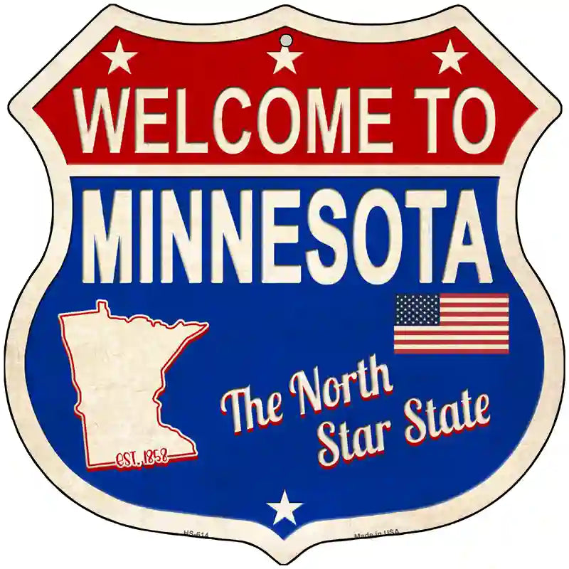 Minnesota Established Novelty Metal Highway Shield Sign 12" (HS)