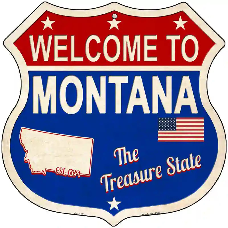 Montana Established Novelty Metal Highway Shield Sign 12" (HS)