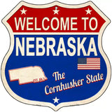 Nebraska Established Novelty Metal Highway Shield Sign 12" (HS)