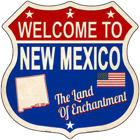 New Mexico Established Novelty Metal Highway Shield Sign 12" (HS)