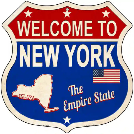 New York Established Novelty Metal Highway Shield Sign 12" (HS)