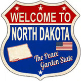 North Dakota Established Novelty Metal Highway Shield Sign 12" (HS)