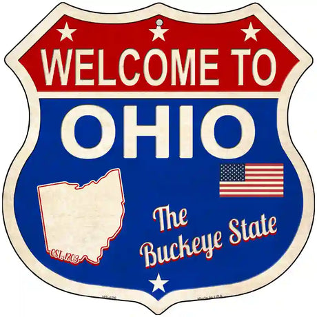 Ohio Established Novelty Metal Highway Shield Sign 12" (HS)