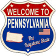 Pennsylvania Established Novelty Metal Highway Shield Sign 12" (HS)