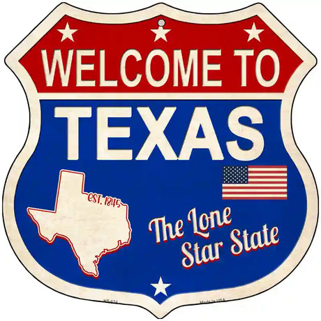 Texas Established Novelty Metal Highway Shield Sign 12" (HS)