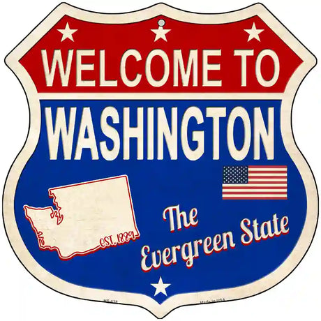 Washington Established Novelty Metal Highway Shield Sign 12" (HS)