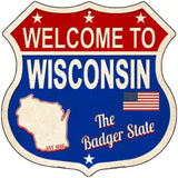 Wisconsin Established Novelty Metal Highway Shield Sign 12" (HS)