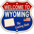 Wyoming Established Novelty Metal Highway Shield Sign 12" (HS)