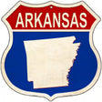 Arkansas Silhouette Novelty Metal Highway Shield Sign 12" (HS)