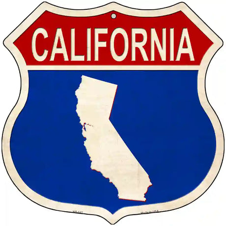 California Silhouette Novelty Metal Highway Shield Sign 12" (HS)