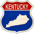 Kentucky Silhouette Novelty Metal Highway Shield Sign 12" (HS)