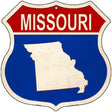 Missouri Silhouette Novelty Metal Highway Shield Sign 12" (HS)