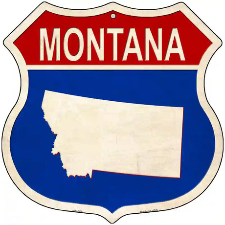 Montana Silhouette Novelty Metal Highway Shield Sign 12" (HS)