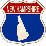 New Hampshire Silhouette Novelty Metal Highway Shield Sign 12" (HS)