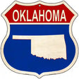 Oklahoma Silhouette Novelty Metal Highway Shield Sign 12" (HS)