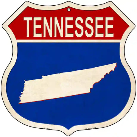 Tennessee Silhouette Novelty Metal Highway Shield Sign 12" (HS)