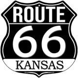 KS Route 66 Black Novelty Highway Shield Sign HS-726