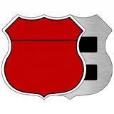 Red|Black Plain Highway Shield Metal Sign 5" (HSM)