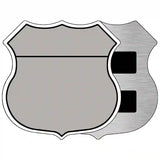 Gray|Black Plain Highway Shield Metal Sign 5" (HSM)