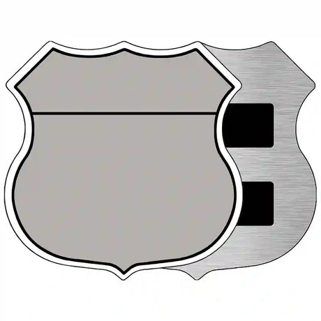 Gray|Black Plain Highway Shield Metal Sign 5" (HSM)