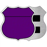 Purple|Black Plain Highway Shield Metal Sign 5" (HSM)