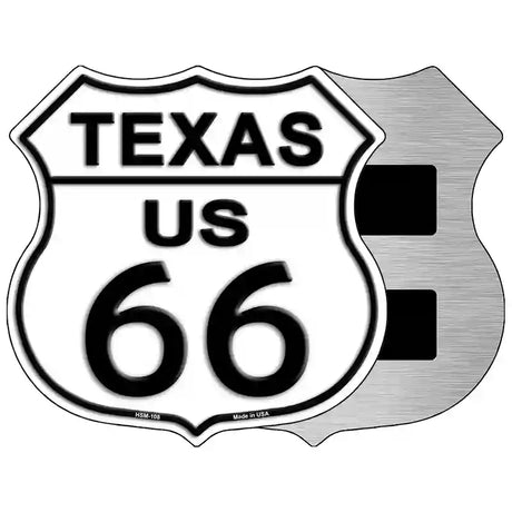 Texas Route 66 Highway Shield Metal Sign 5" (HSM)