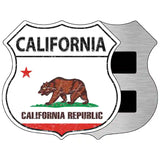 California State Flag Highway Shield Metal Sign 5" (HSM)