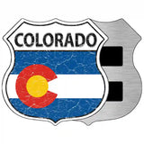 Colorado State Flag Highway Shield Metal Sign 5" (HSM)