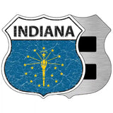 Indiana State Flag Highway Shield Metal Sign 5" (HSM)