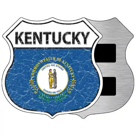 Kentucky State Flag Highway Shield Metal Sign 5" (HSM)