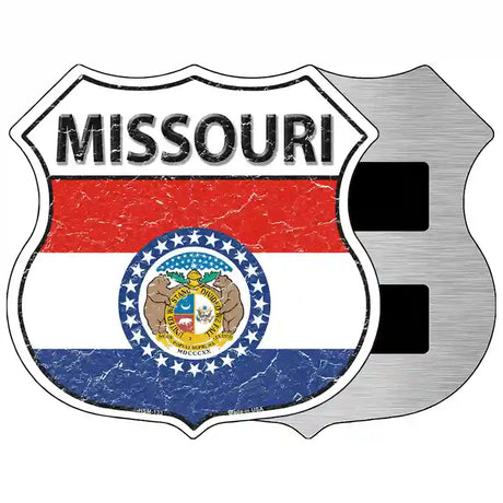 Missouri State Flag Highway Shield Metal Sign 5" (HSM)