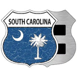 South Carolina State Flag Highway Shield Metal Sign 5" (HSM)