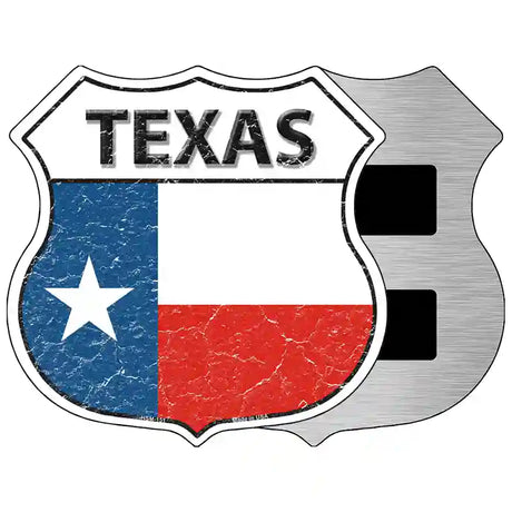 Texas State Flag Highway Shield Metal Sign 5" (HSM)