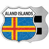 Aland Islands Flag Highway Shield Metal Sign 5" (HSM)