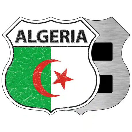 Algeria Flag Highway Shield Metal Sign 5" (HSM)