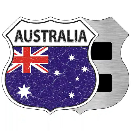 Australia Flag Highway Shield Metal Sign 5" (HSM)