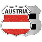 Austria Flag Highway Shield Metal Sign 5" (HSM)