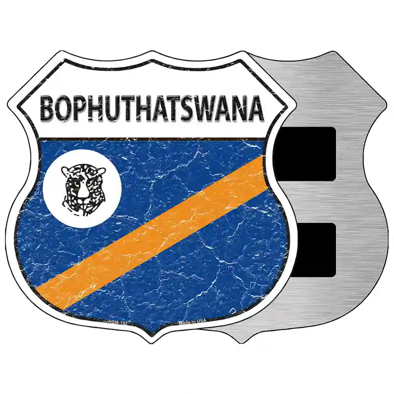 Bophuthatswana Flag Highway Shield Metal Sign 5" (HSM)