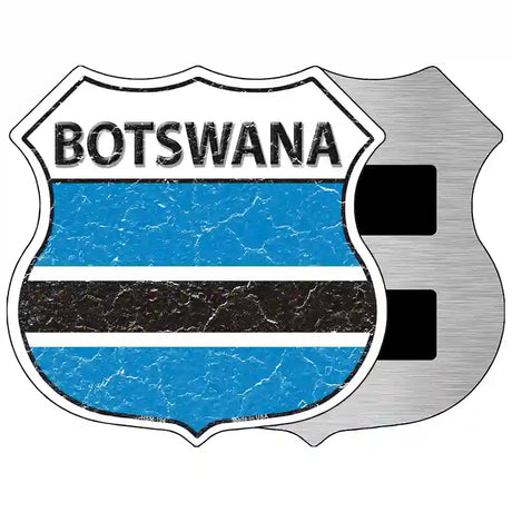 Botswana Flag Highway Shield Metal Sign 5" (HSM)