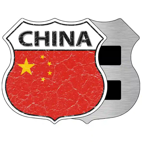 China Flag Highway Shield Metal Sign 5" (HSM)