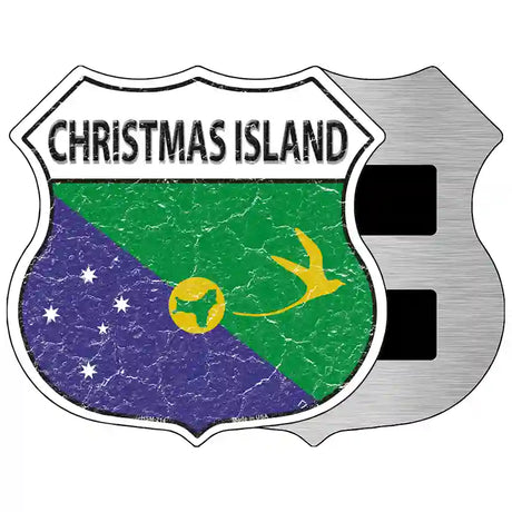 Christmas Island Flag Highway Shield Metal Sign 5" (HSM)