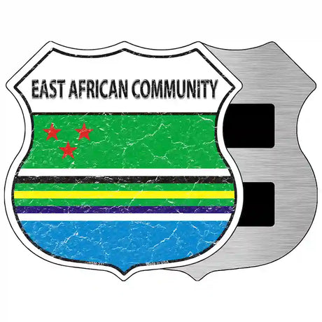 East Africa Community Flag Highway Shield Metal Sign 5" (HSM)