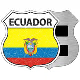 Ecuador Flag Highway Shield Metal Sign 5" (HSM)