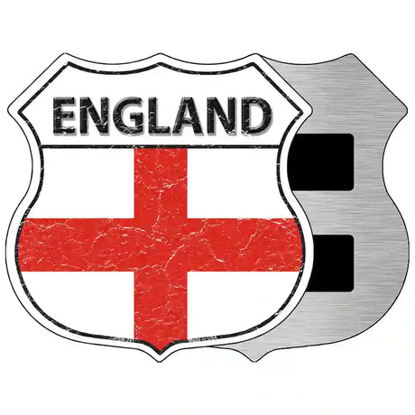 England Flag Highway Shield Metal Sign 5" (HSM)