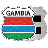 Gambia Flag Highway Shield Metal Sign 5" (HSM)