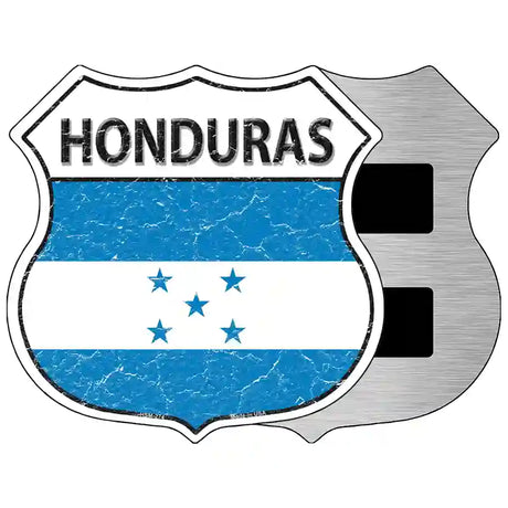 Honduras Flag Highway Shield Metal Sign 5" (HSM)