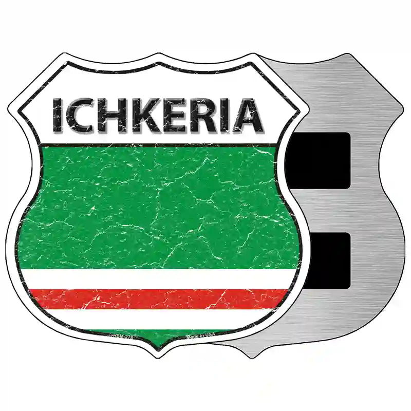 Ichkeria Flag Highway Shield Metal Sign 5" (HSM)