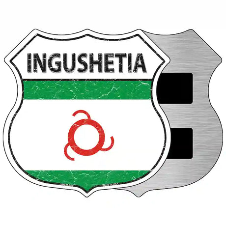 Ingushetia Flag Highway Shield Metal Sign 5" (HSM)