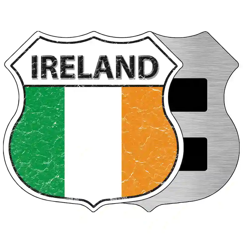 Ireland Flag Highway Shield Metal Sign 5" (HSM)